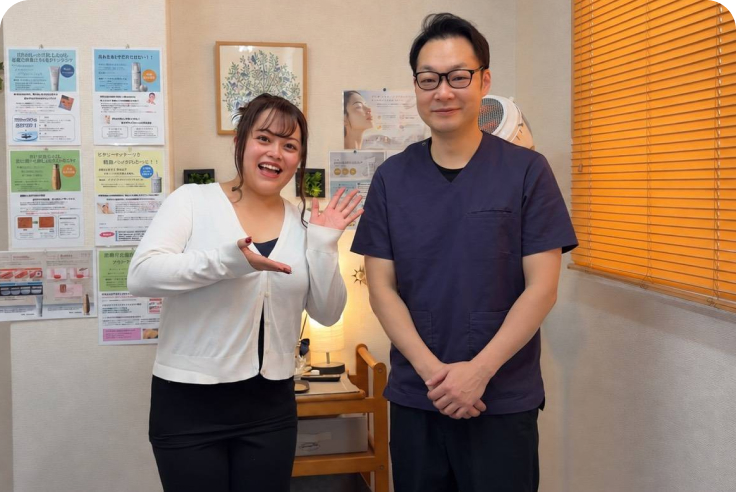 患者さんと院長の写真