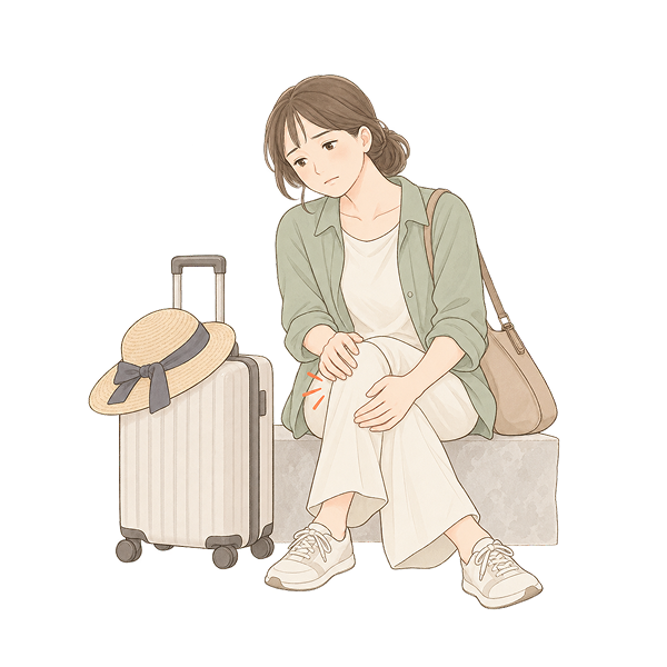 旅行中の身体の痛み